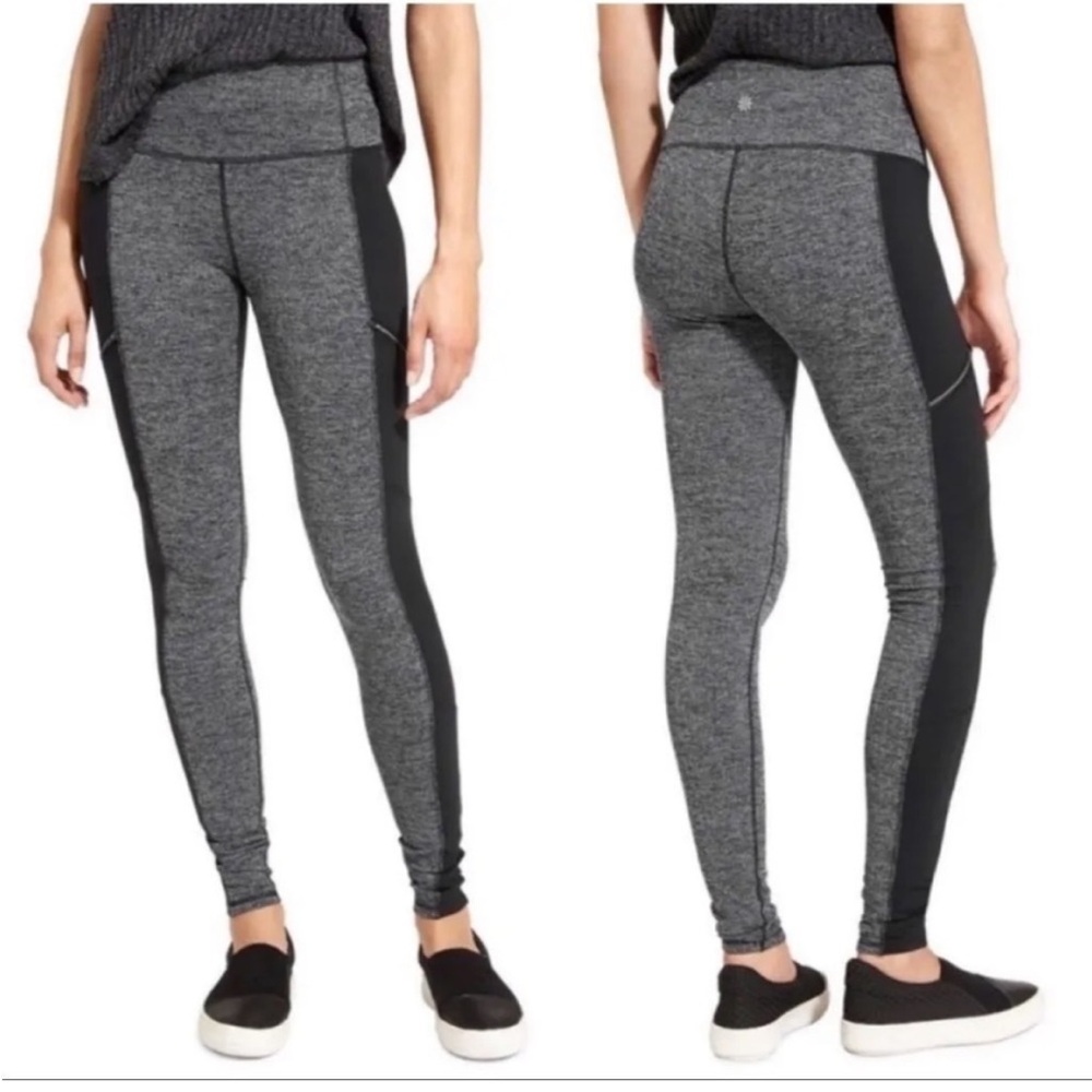 Ladies Athleta Metro Drifter High Rise Herringbone Pattern Leggings Small